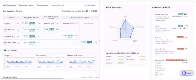 WellnessHub-Ansicht mit KI-Interpretation eines Analyseberichts