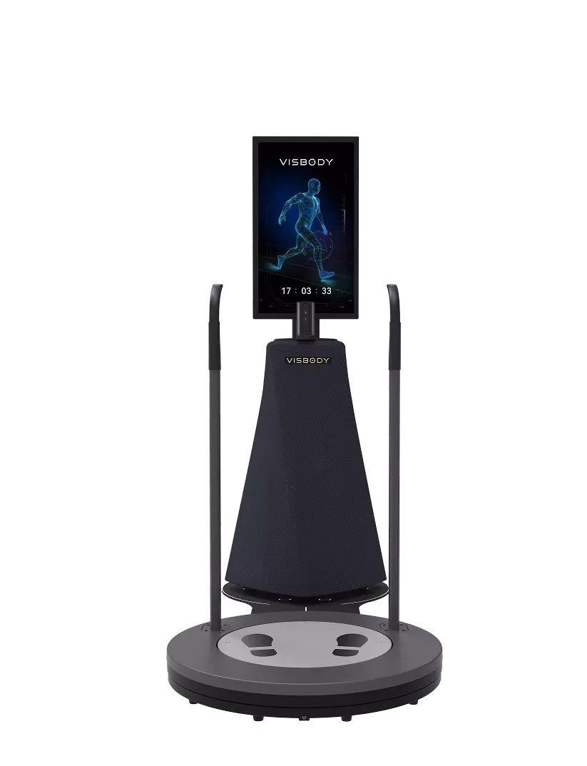Visbody-T 55 mit Touchscreen, Haltegriffen und runder Messplattform
