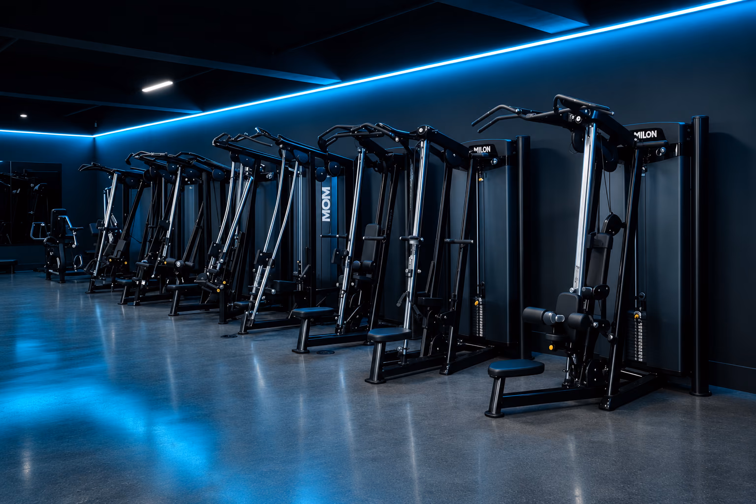 Trainingsbereich von Empower Antwerpen mit Technik für Körper- und Haltungsanalyse