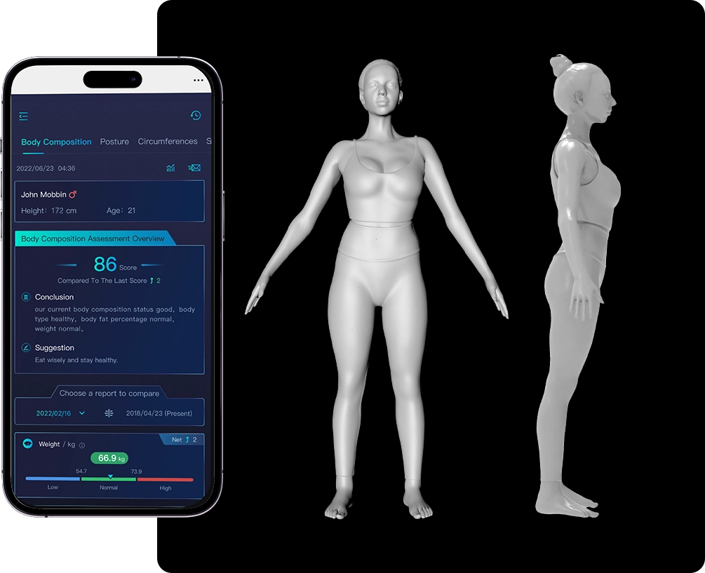 3d Körperscanner, 3d Body Scanner, 3d körperanalyse