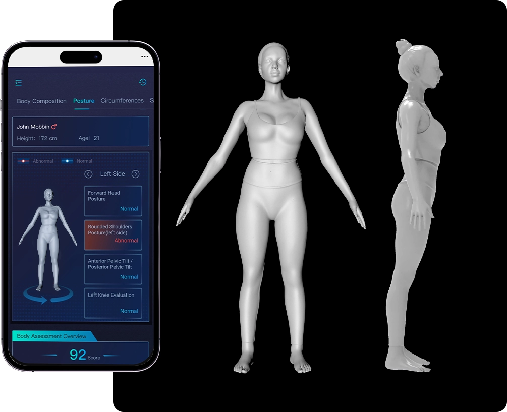 3d Körperscanner, 3d Body Scanner, 3d körperanalyse