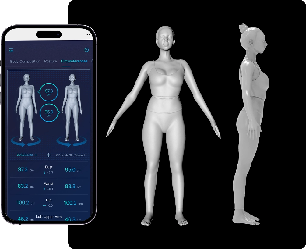3d Körperscanner, 3d Body Scanner, 3d körperanalyse
